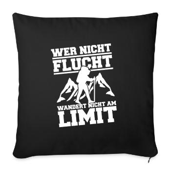 Wandern Lustiger Spruch - Sofakissenbezug 45 x 45 cm - Schwarz - Vorne