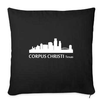 Corpus Christi City USA Texas State of America - Sofa pillowcase 17,3'' x 17,3'' (45 x 45 cm) - black - Front