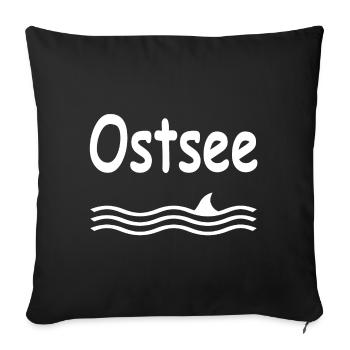 Ostsee - Sofakissenbezug 45 x 45 cm - Schwarz - Vorne