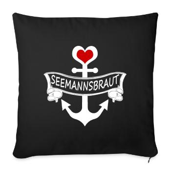 Seemannsbraut - Sofakissenbezug 45 x 45 cm - Schwarz - Vorne