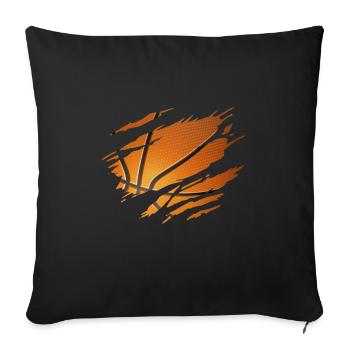 basketball ripped basketball in me - Sofa pillowcase 17,3'' x 17,3'' (45 x 45 cm) - black - Front