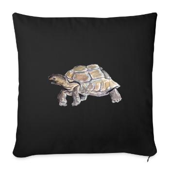turtle - Sofa pillowcase 17,3'' x 17,3'' (45 x 45 cm) - black - Front