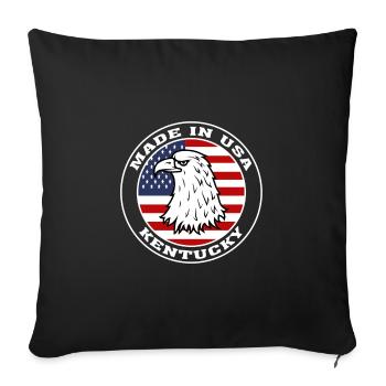 Kentucky State USA Flag Kentucky America - Sofa pillowcase 17,3'' x 17,3'' (45 x 45 cm) - black - Front
