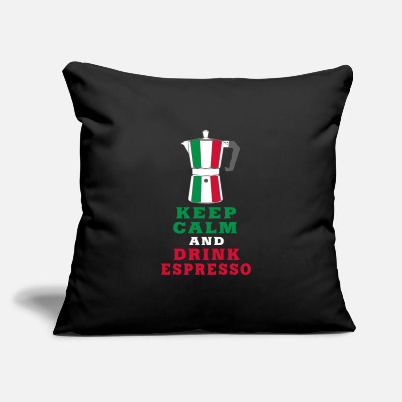Keep Calm and Drink Espresso Design / Geschenkidee Sofakissenbezug 45 x 45 cm