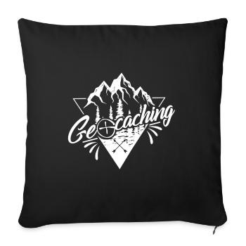 Geocaching - Sofakissenbezug 45 x 45 cm - Schwarz - Vorne