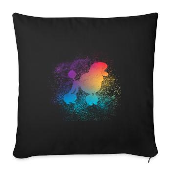 Dog Lover Poodle Love Cute Dog Love Bes - Sofa pillowcase 17,3'' x 17,3'' (45 x 45 cm) - black - Front