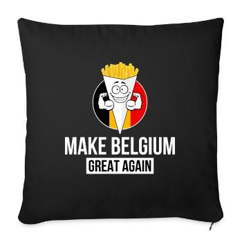 MAKE BELGIUM GREAT AGAIN - Housse de coussin décorative 45 x 45 cm - noir - Devant