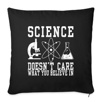 Science Believe Religion Facts Study Maths - Sofa pillowcase 17,3'' x 17,3'' (45 x 45 cm) - black - Front