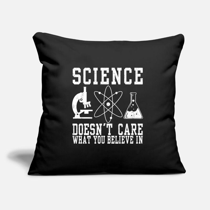 Science Believe Religion Facts Study Maths Housse de coussin décorative 45 x 45 cm