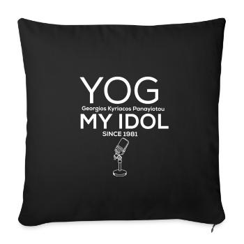 Yog Wham Georgios birthday gift idea - Sofa pillowcase 17,3'' x 17,3'' (45 x 45 cm) - black - Front
