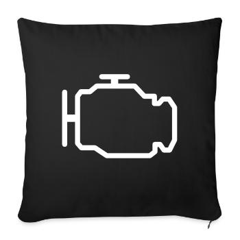 Moteur - Housse de coussin décorative 45 x 45 cm - noir - Devant
