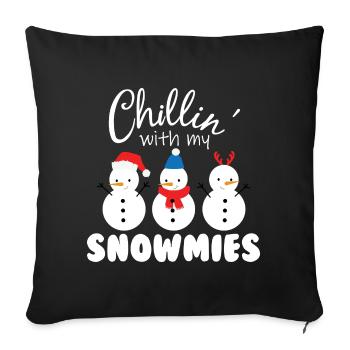 Cadeau de Noël Noël Noël - Housse de coussin décorative 45 x 45 cm - noir - Devant