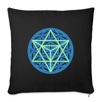 Sacred geometry - Sofa pillowcase 17,3'' x 17,3'' (45 x 45 cm) - black - Front