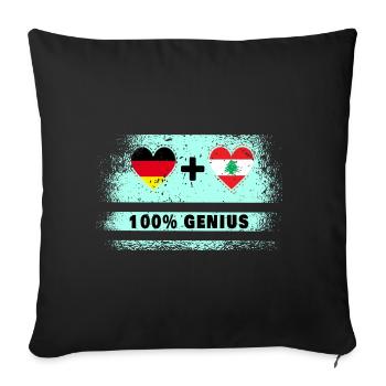 Germany and Lebanon 100% Awesome / Gift - Sofa pillowcase 17,3'' x 17,3'' (45 x 45 cm) - black - Front