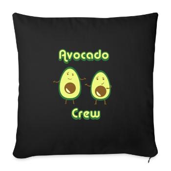 Avocado Crew - Housse de coussin décorative 45 x 45 cm - noir - Devant