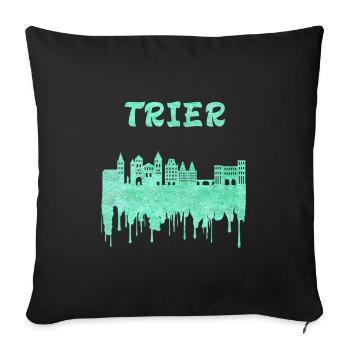 Trier Syline Design / Geschenkidee - Sofakissenbezug 45 x 45 cm - Schwarz - Vorne