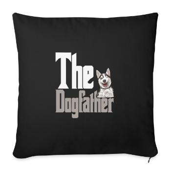 Hundeliebhaber Husky Hundvater Mafia Liebe besterH - Sofakissenbezug 45 x 45 cm - Schwarz - Vorne