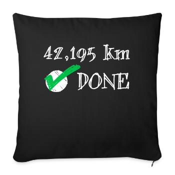 Marathon runner course course endurance jogging gym - Housse de coussin décorative 45 x 45 cm - noir - Devant