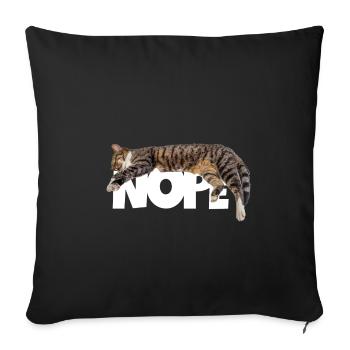 Nope Katze - Sofakissenbezug 45 x 45 cm - Schwarz - Vorne