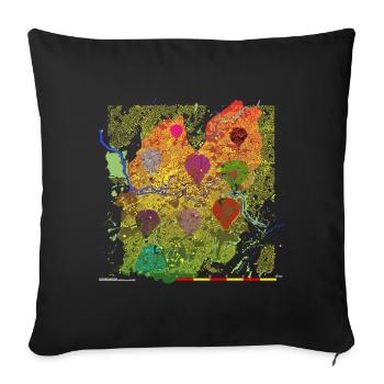 Luftballons über Sonnenuntergang Bristol - Sofakissenbezug 45 x 45 cm - Schwarz - Vorne