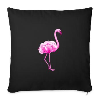 Flamingo - Sofa pillowcase 17,3'' x 17,3'' (45 x 45 cm) - black - Front