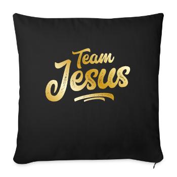 Équipe Jesus Christ Faith - Housse de coussin décorative 45 x 45 cm - noir - Devant