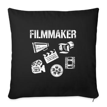 filmmakers - Sofa pillowcase 17,3'' x 17,3'' (45 x 45 cm) - black - Front