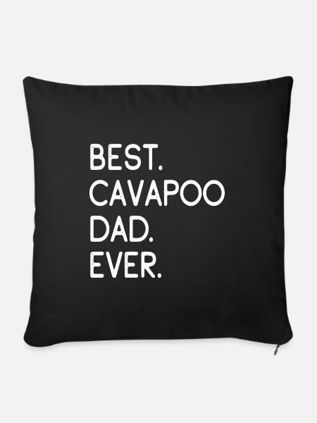 Cavapoo Cavoodle - Sofakissenbezug 45 x 45 cm - Schwarz