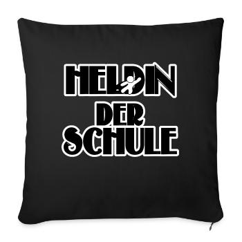 Schule Schüler Schülerin Lehrerin Sprüche - Sofakissenbezug 45 x 45 cm - Schwarz - Vorne