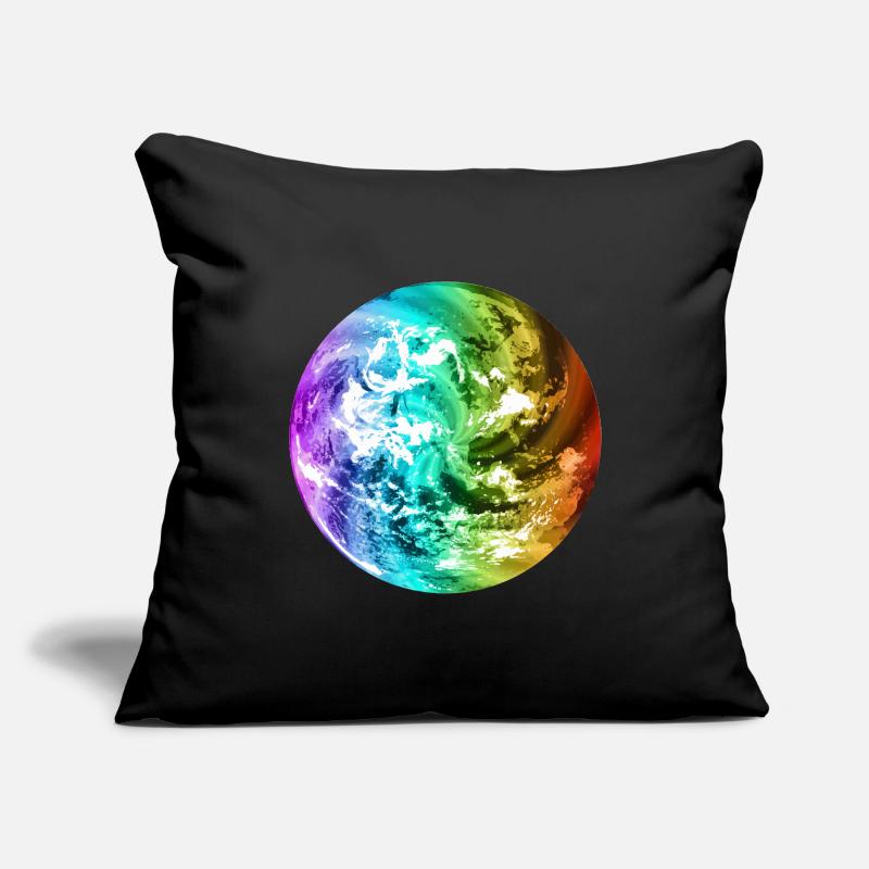 Globe terrestre coloré globe terrestre globe terrestre coloré Housse de coussin décorative 45 x 45 cm