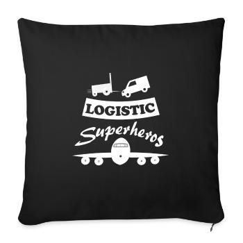Logistics and transport - Sofa pillowcase 17,3'' x 17,3'' (45 x 45 cm) - black - Front