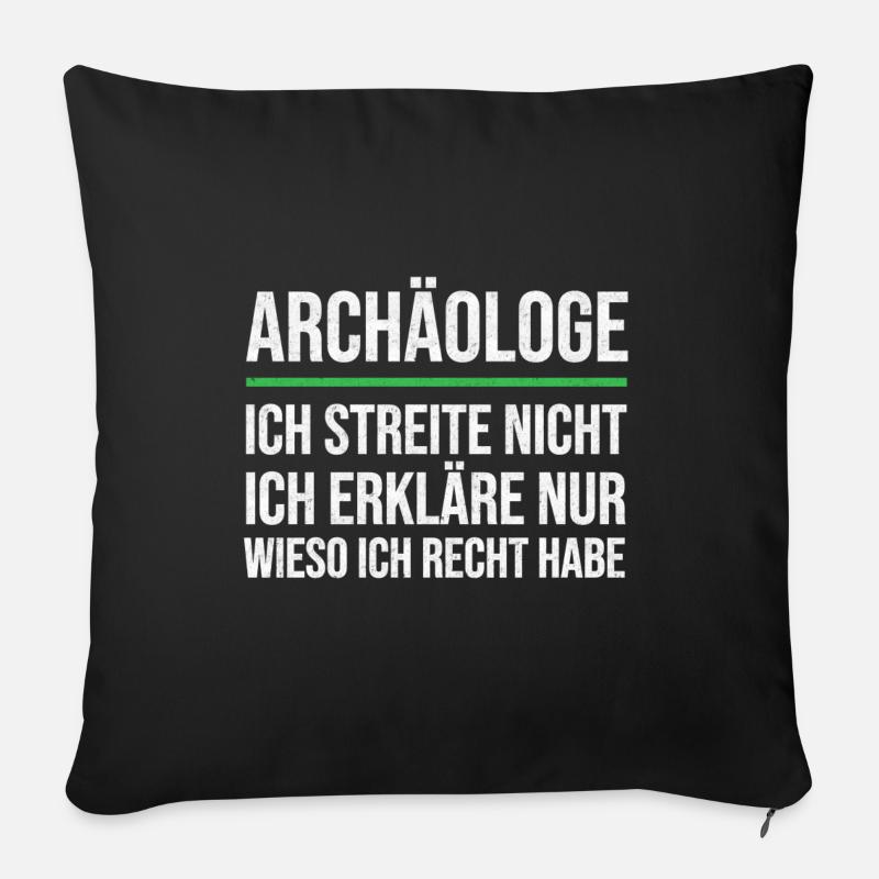 Archäologe Archäologie Geschenkidee - Sofakissenbezug 45 x 45 cm - Schwarz