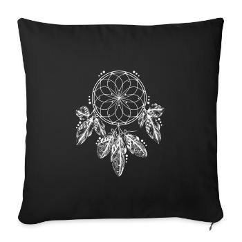 Dream catcher - Sofa pillowcase 17,3'' x 17,3'' (45 x 45 cm) - black - Front