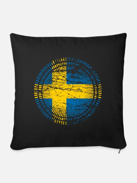 Schweden - Sofakissenbezug 45 x 45 cm - Schwarz