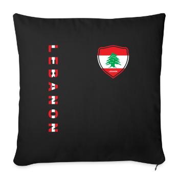 Libanon Beirut Libanese Libanesin Libanesisch LBN - Sofakissenbezug 45 x 45 cm - Schwarz - Vorne