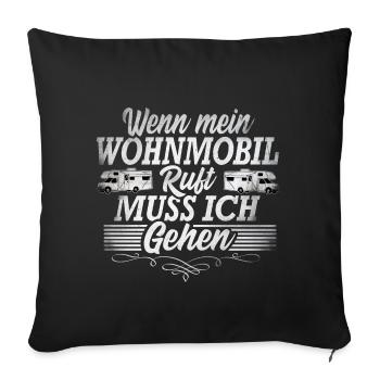 Camping Campen - Sofakissenbezug 45 x 45 cm - Schwarz - Vorne
