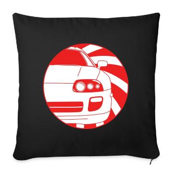 JDM automatique - Supra - Housse de coussin décorative 45 x 45 cm - noir - Devant
