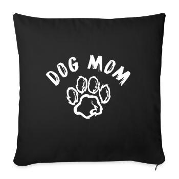 Maman de chien - Housse de coussin décorative 45 x 45 cm - noir - Devant