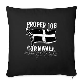 Proper Job Cornwall - Sofa pillowcase 17,3'' x 17,3'' (45 x 45 cm) - black - Front