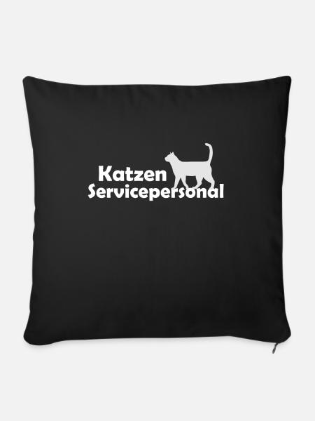 Katzen Personal - Sofakissenbezug 45 x 45 cm - Schwarz