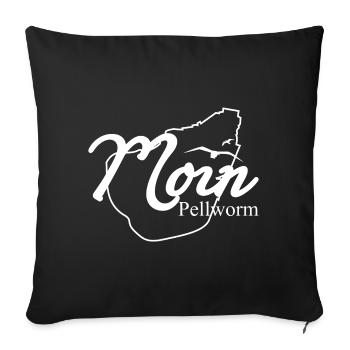 Moin Pellworm weiß - Sofakissenbezug 45 x 45 cm - Schwarz - Vorne