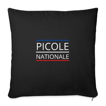 Picole Nationale - Housse de coussin décorative 45 x 45 cm - noir - Devant