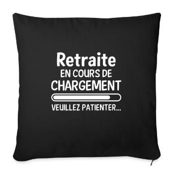 Retraite en cours de chargement - Housse de coussin décorative 45 x 45 cm - noir - Devant
