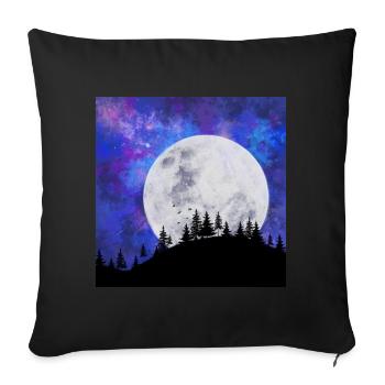 Rêve de lune - Housse de coussin décorative 45 x 45 cm - noir - Devant