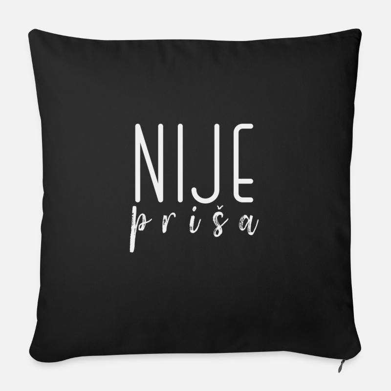 Nije priša - Sofakissenbezug 45 x 45 cm - Schwarz