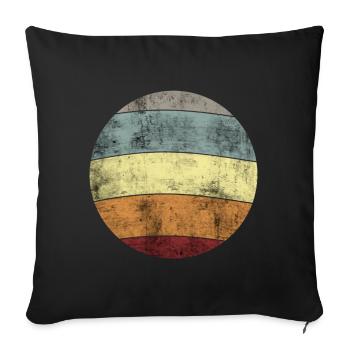 Conception abstraite de ruban vintage - Housse de coussin décorative 45 x 45 cm - noir - Devant