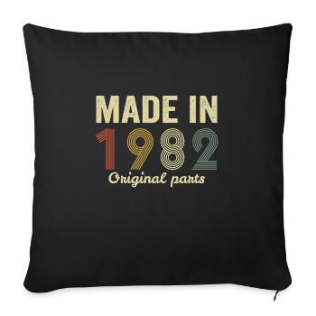 made in 1982 original parts - Housse de coussin décorative 45 x 45 cm - noir - Devant