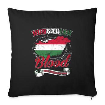 Hungary - Sofa pillowcase 17,3'' x 17,3'' (45 x 45 cm) - black - Front
