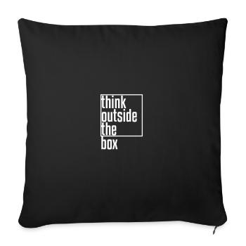 Think outside the box. Think freely. - Sofa pillowcase 17,3'' x 17,3'' (45 x 45 cm) - black - Front