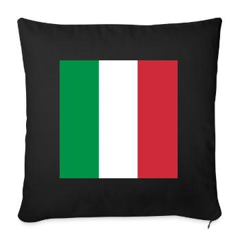 ITALY FLAG - Sofa pillowcase 17,3'' x 17,3'' (45 x 45 cm) - black - Front